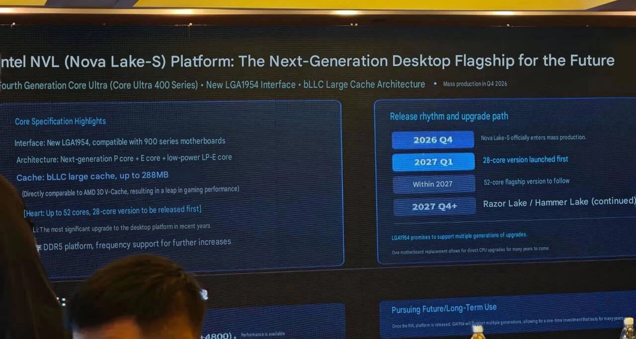 Intel LGA1954 或支持多代 CPU：合作商幻灯片曝光升级路线