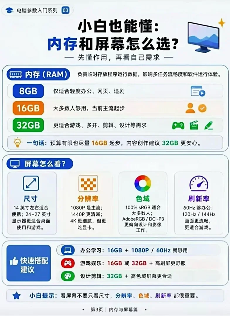 一分钟帮你看懂 电脑配置参数
