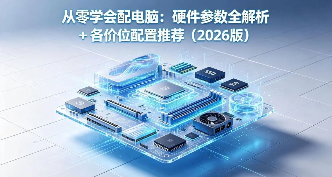 从零学会配电脑:硬件参数全解析 + 各价位配置推荐(2026版)