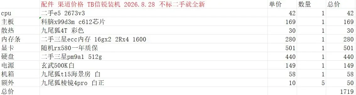 九月份1000到20000所有性价比配置 全网最强 不接受反驳