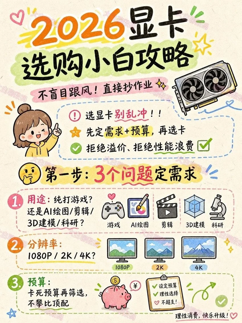 小白装机 显卡选购攻略! 看完秒懂!